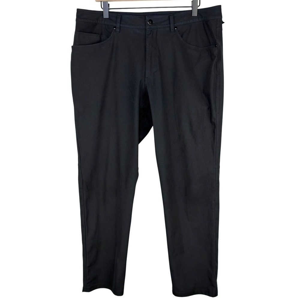 Lululemon ABC Pant Classic Warpstreme Black Mens 36 Slim Straight Trousers